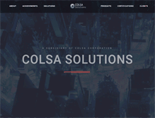 Tablet Screenshot of colsasolutions.com